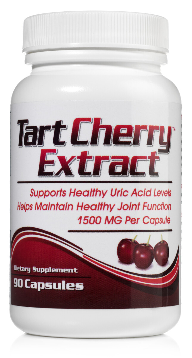 Tart Cherry Maximum Strength 1500mg Extract – 90 Vegetarian Capsules – Gout Pain