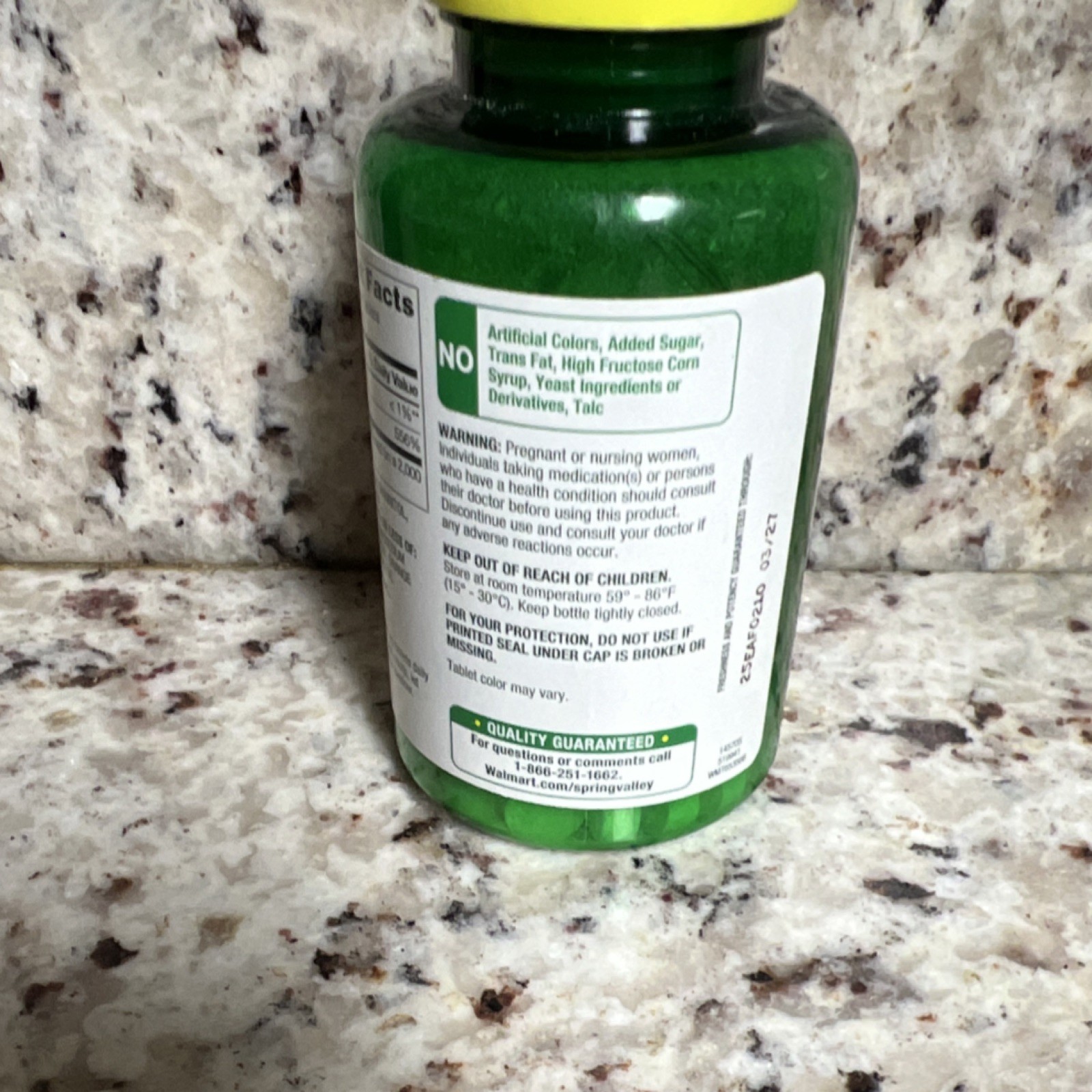 Spring Valley Vitamin C 500 mg Fast Dissolve Tablets Immune Support 120 Veg