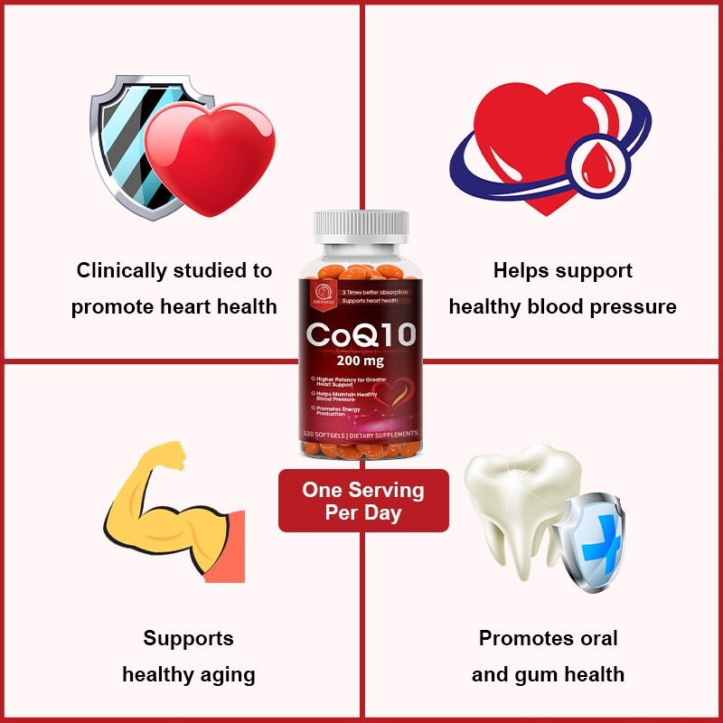COQ 10 Coenzyme Q-10 300mg Heart Health Support, Increase Energy & Stamina 120PC