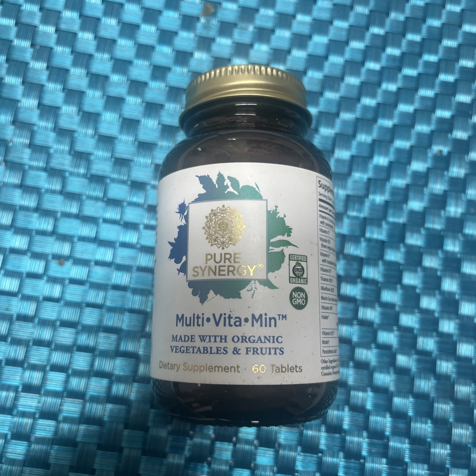 The Synergy Company Organic Multi Vita Min 60 Vegetable Tablets Dairy-Free,