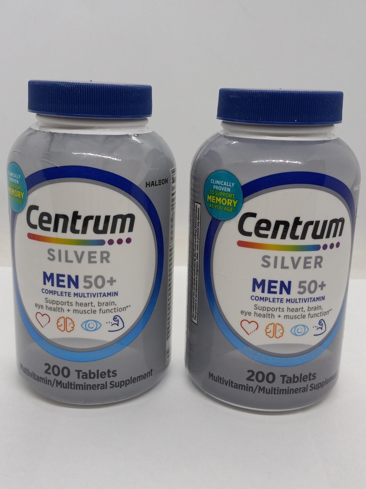 2PK Centrum Silver Men 50+ 200 Tablets Each. Both EXP 7/27 ~ SEALED ~ NEW