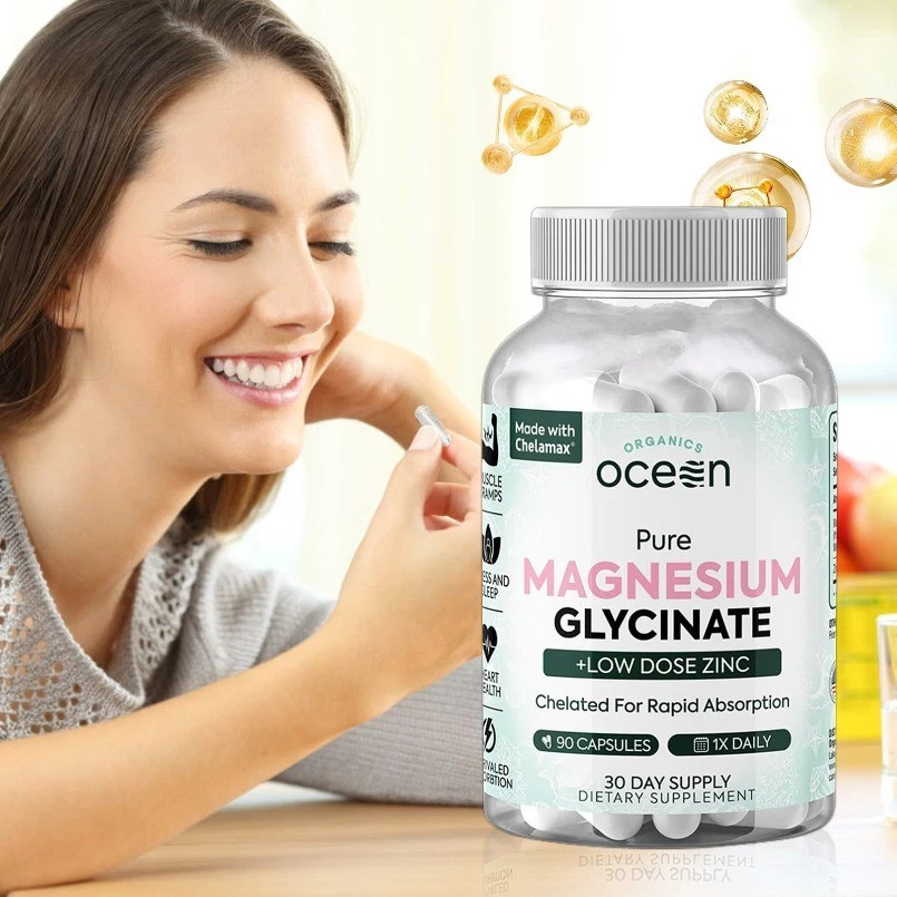 Organics Ocean Pure Magnesium Glycinate Low Dose Zinc Chelated 90 Capsule US ^