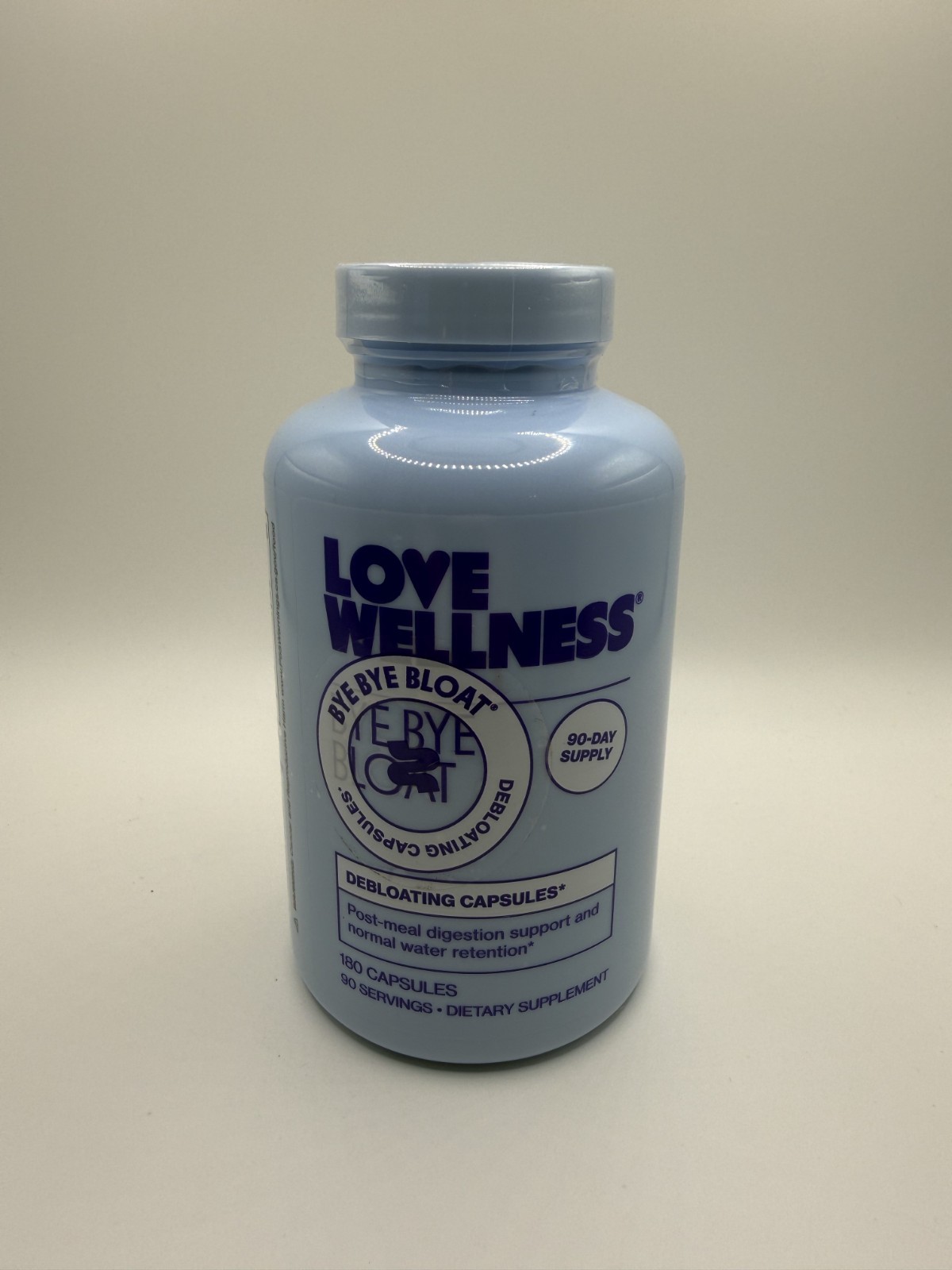 Love Wellness Bye Bye Bloat Relief for Women Supplement 180 Capsules – Brand New