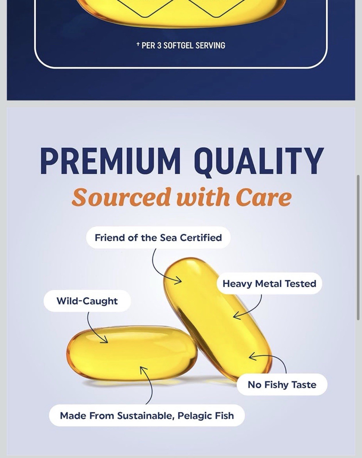 Triple Strength Omega 3 Fish Oil 3600 mg | EPA & DHA | Over 2100mg Omega-3
