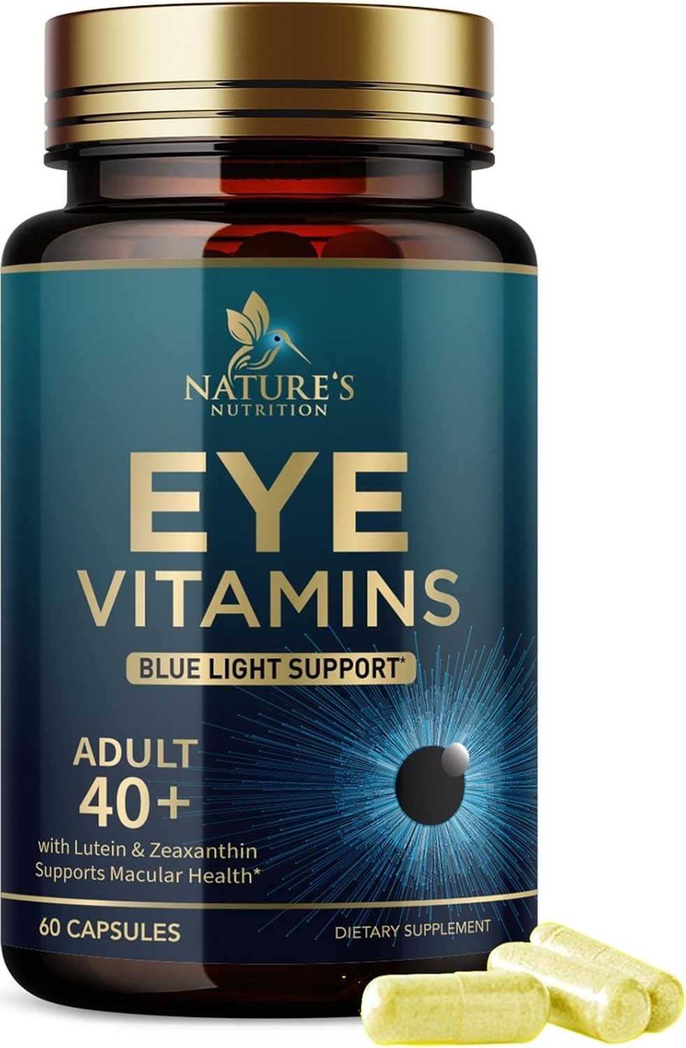 Eye Vitamins & Mineral Supplement, with Lutein, Zinc, Vitamins C, E – Zeaxanthin