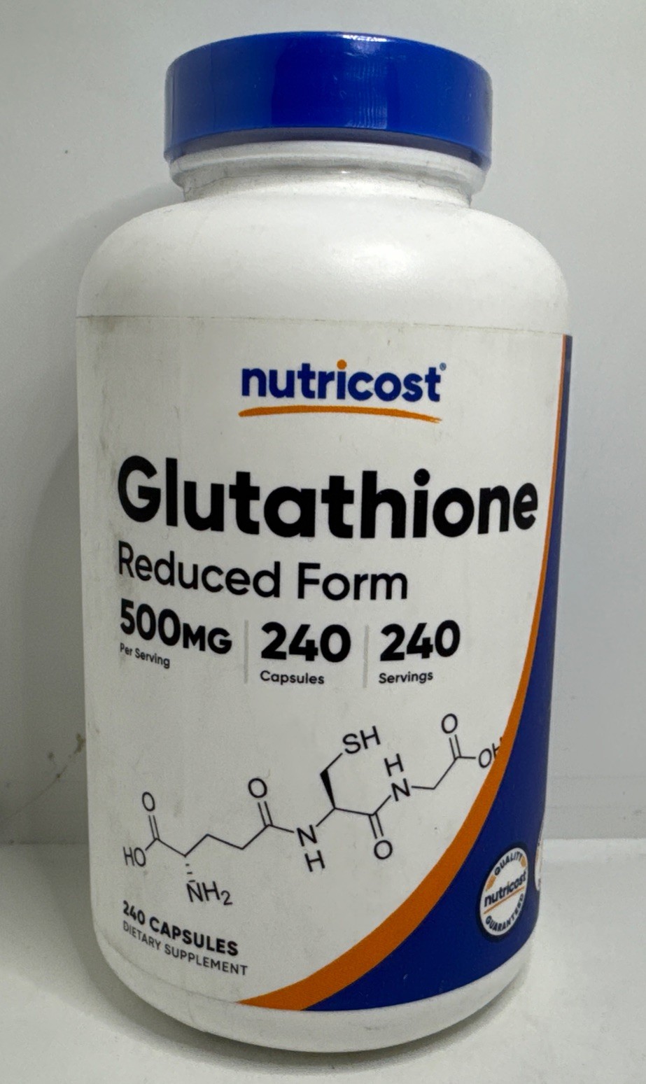 Nutricost Glutathione 500 mg 240 Capsules Exp 02/2028-New-US Seller