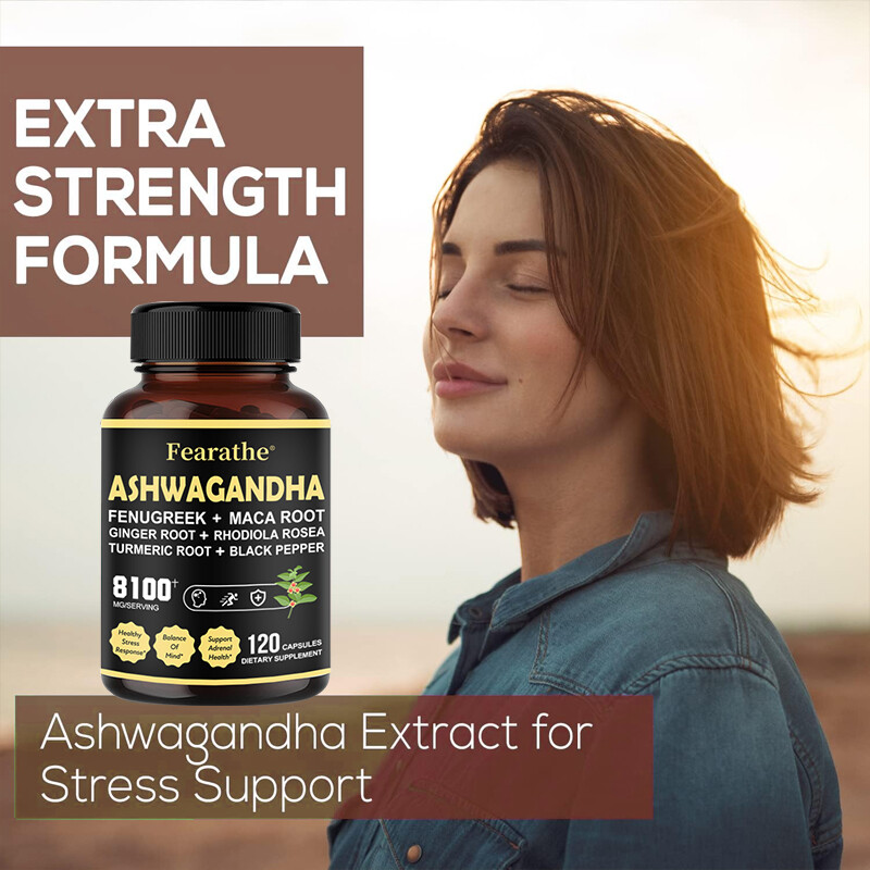 Ashwagandha 6000mg Fenugreek 550mg Maca Root 500mg Ginger Root 250mg Rhodiola