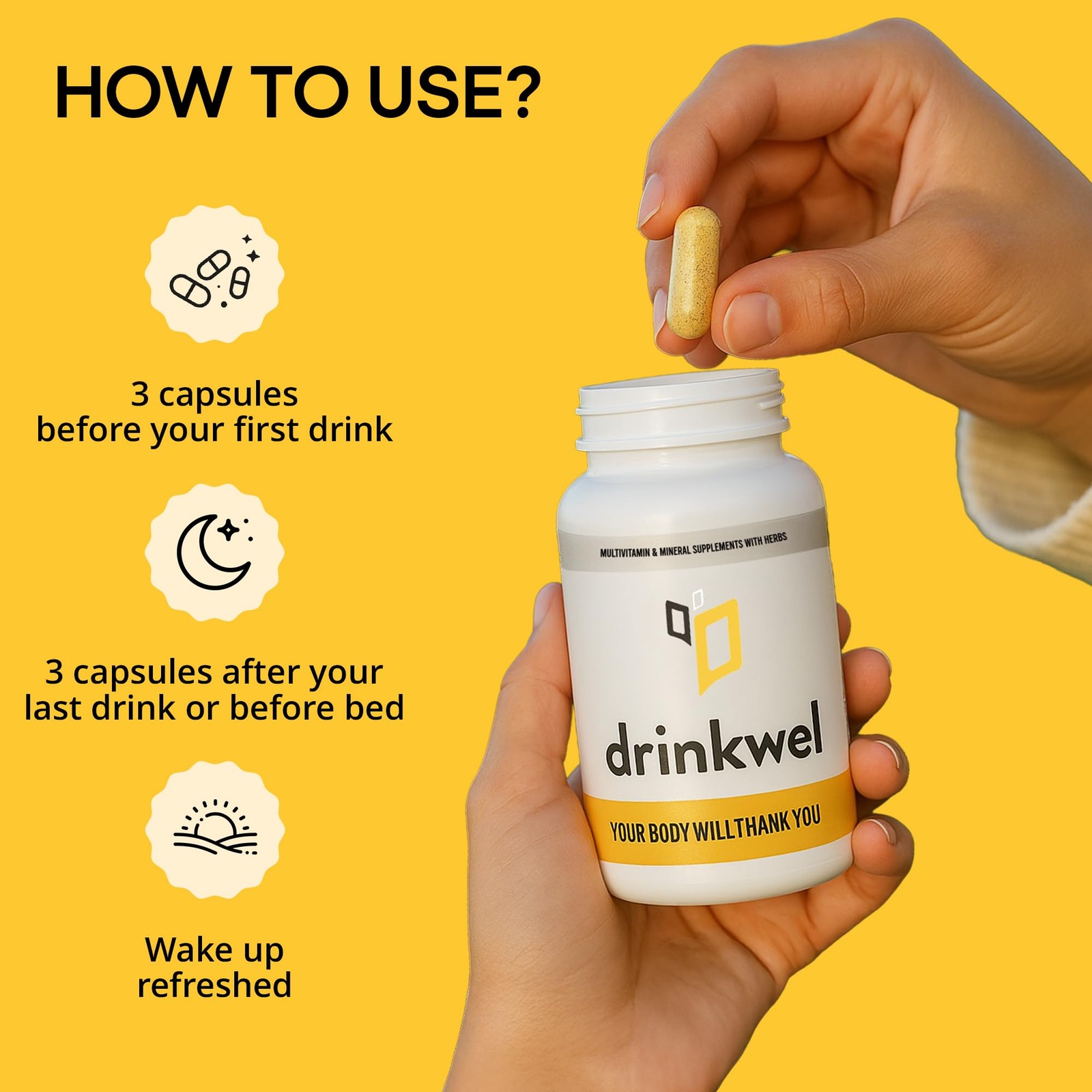 drinkwel Better Mornings – Premium Multivitamin Supplement – Liver Cleanse, I…