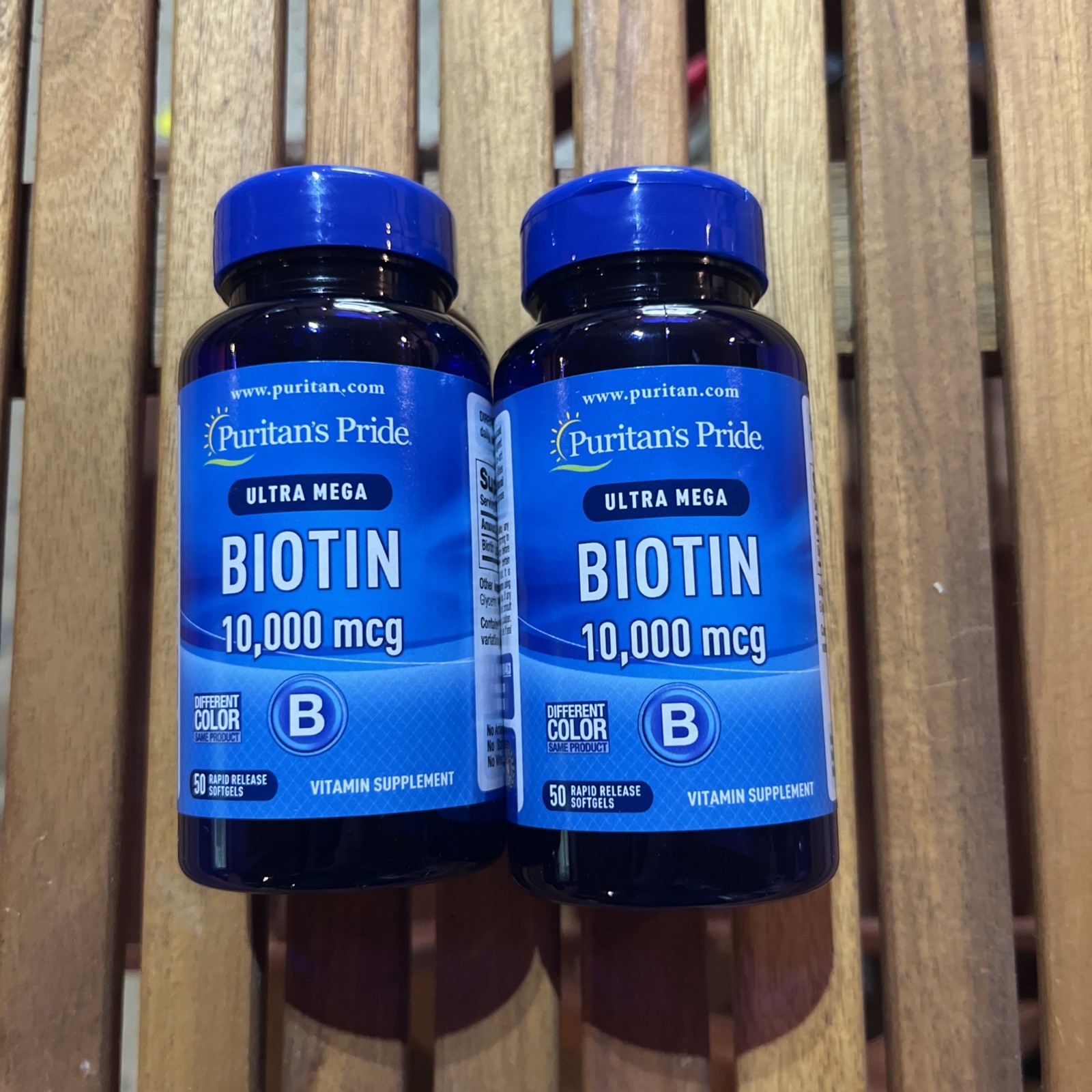 Puritan’s Pride Vitamin Ultra Mega Biotin 10,000mcg – 2 PACK – 50 Per Bottle