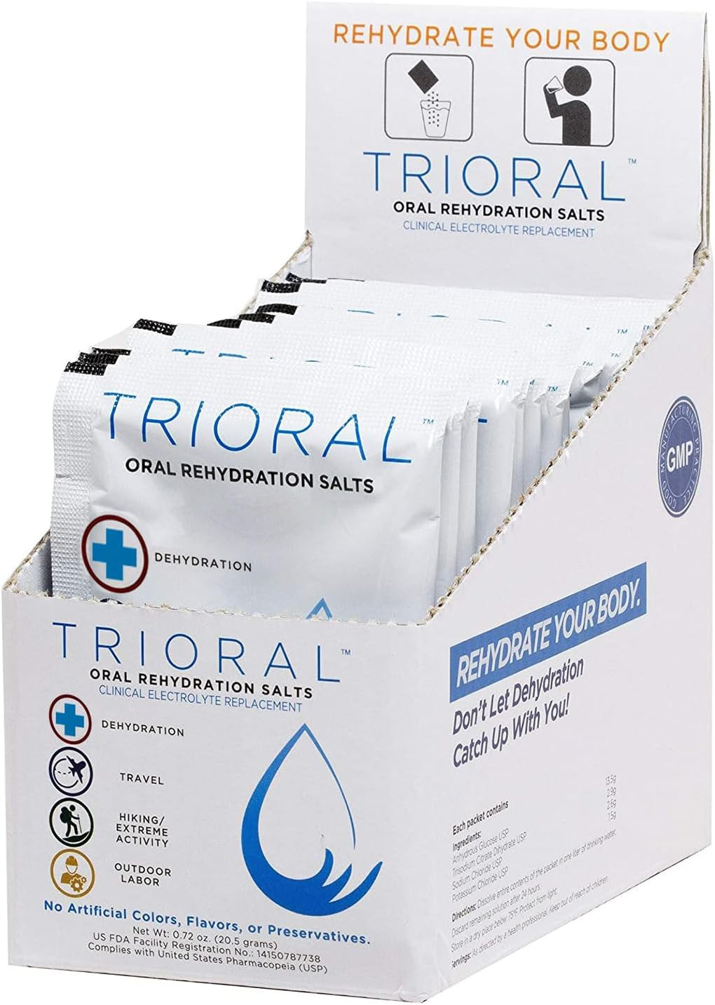 Rehydration Electrolyte Powder – Oral Rehydration Salts – Supports Dehydration f