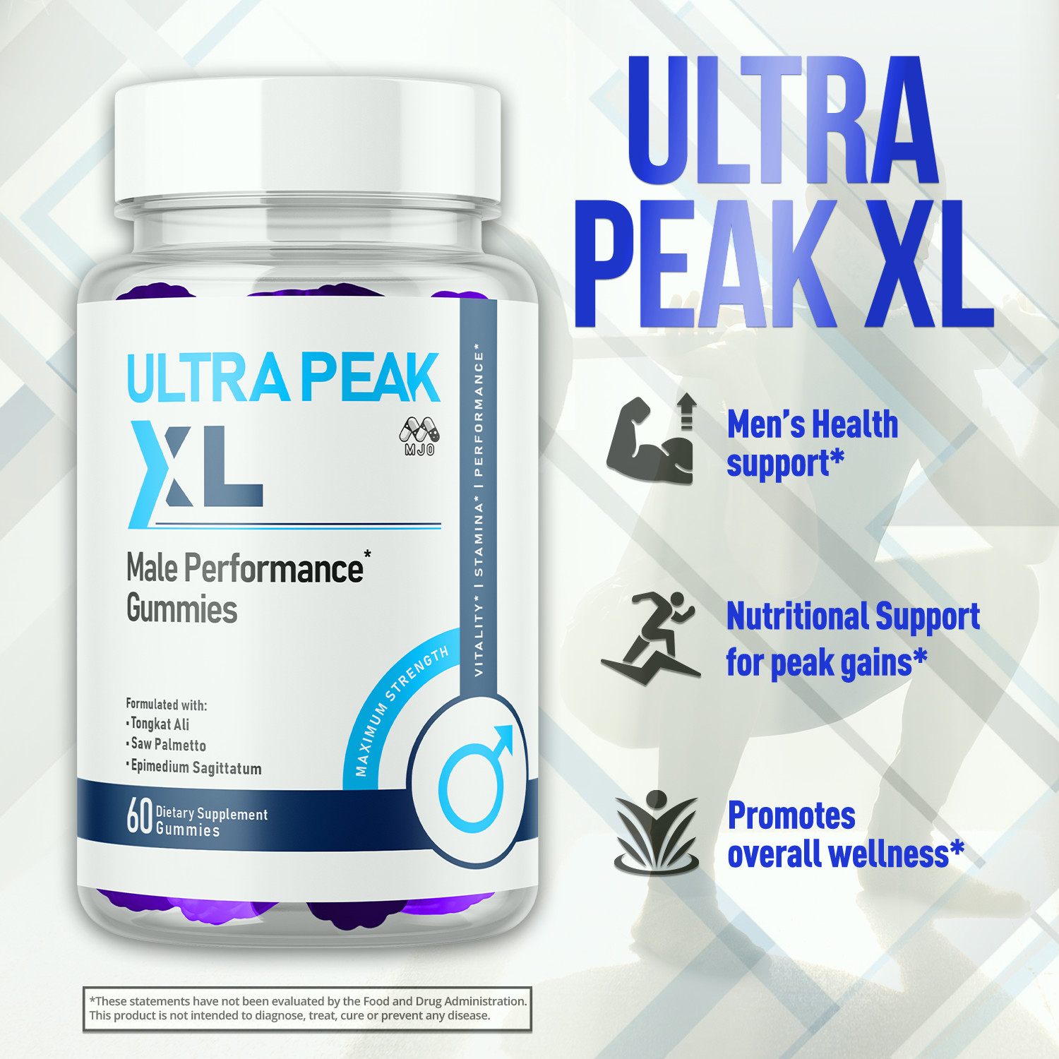 (3 Pack) Ultra Peak XL Gummys Advanced Male Support Supplement 180 Gummies
