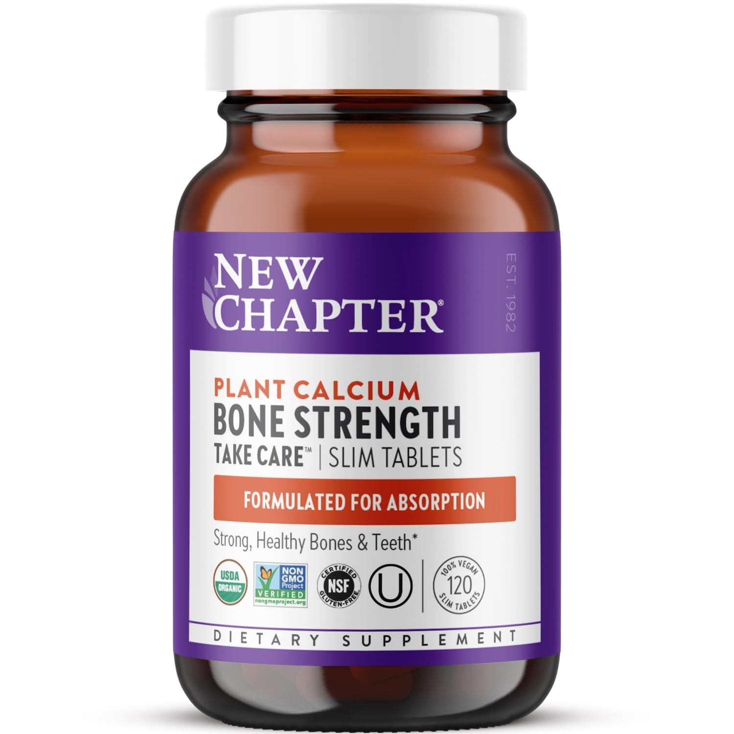 New Chapter Calcium Supplement – Bone Strength Plant-Based USDA Organic Calci…
