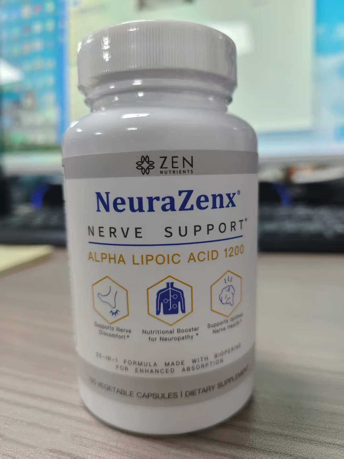 R-ALA Neurazenx with ~ ~ 1200mg Matrix 120 Free ~ Fresh Exp. Capsules delivery