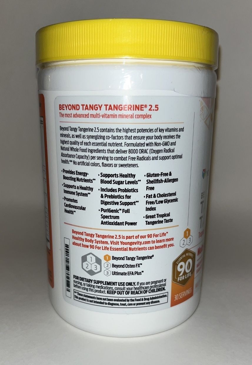 Youngevity Beyond Tangy Tangerine 2.5 Tropical Tangerine Multi Vitamin TWO PACK