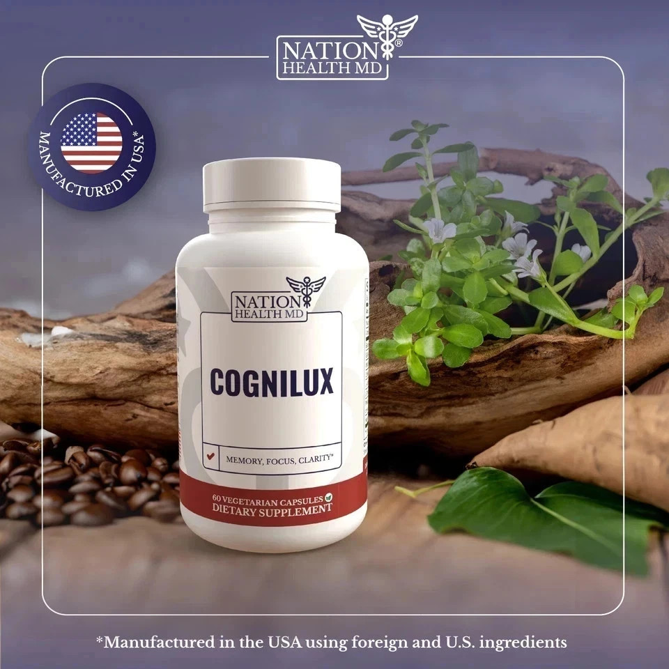NATION HEALTH MD Cognilux Brain Support Supplement with Niacin – Pack of 1 .