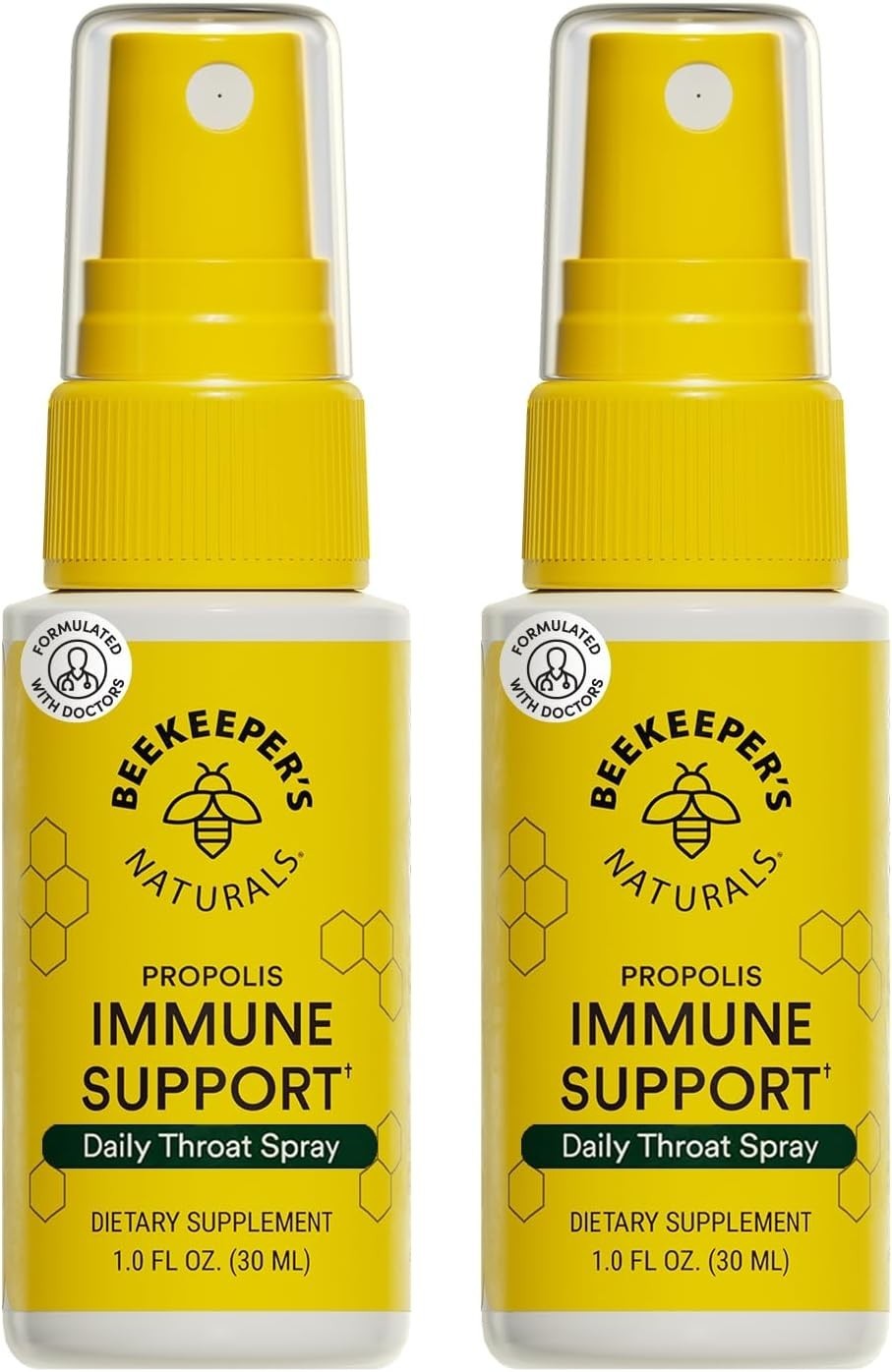 Beekeeper’s Naturals Propolis Throat Spray Immune Support 1oz 2 Pack