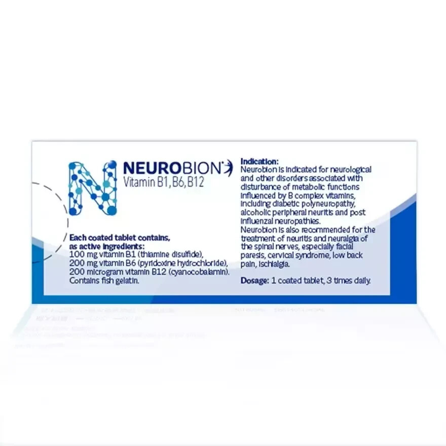 Neurobion Vitamin B1, B6, B12 Nerve Relief Numbness & Tingling 60’s SHIP FROM US