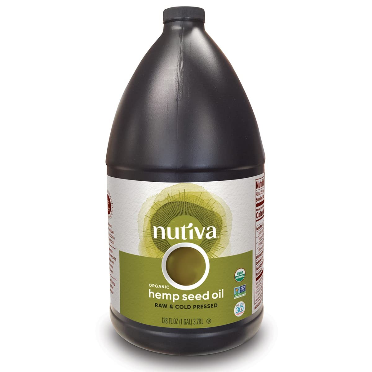Nutiva Organic Cold Pressed Unrefined Hemp Seed Oil 128 Fl Oz Non Gmo Vegan
