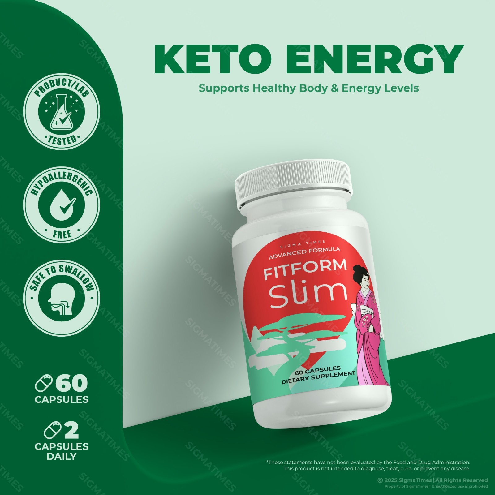 Fitform Slim Capsules – Weight Loss Support, Metabolism & Energy Pills – 5 Pack