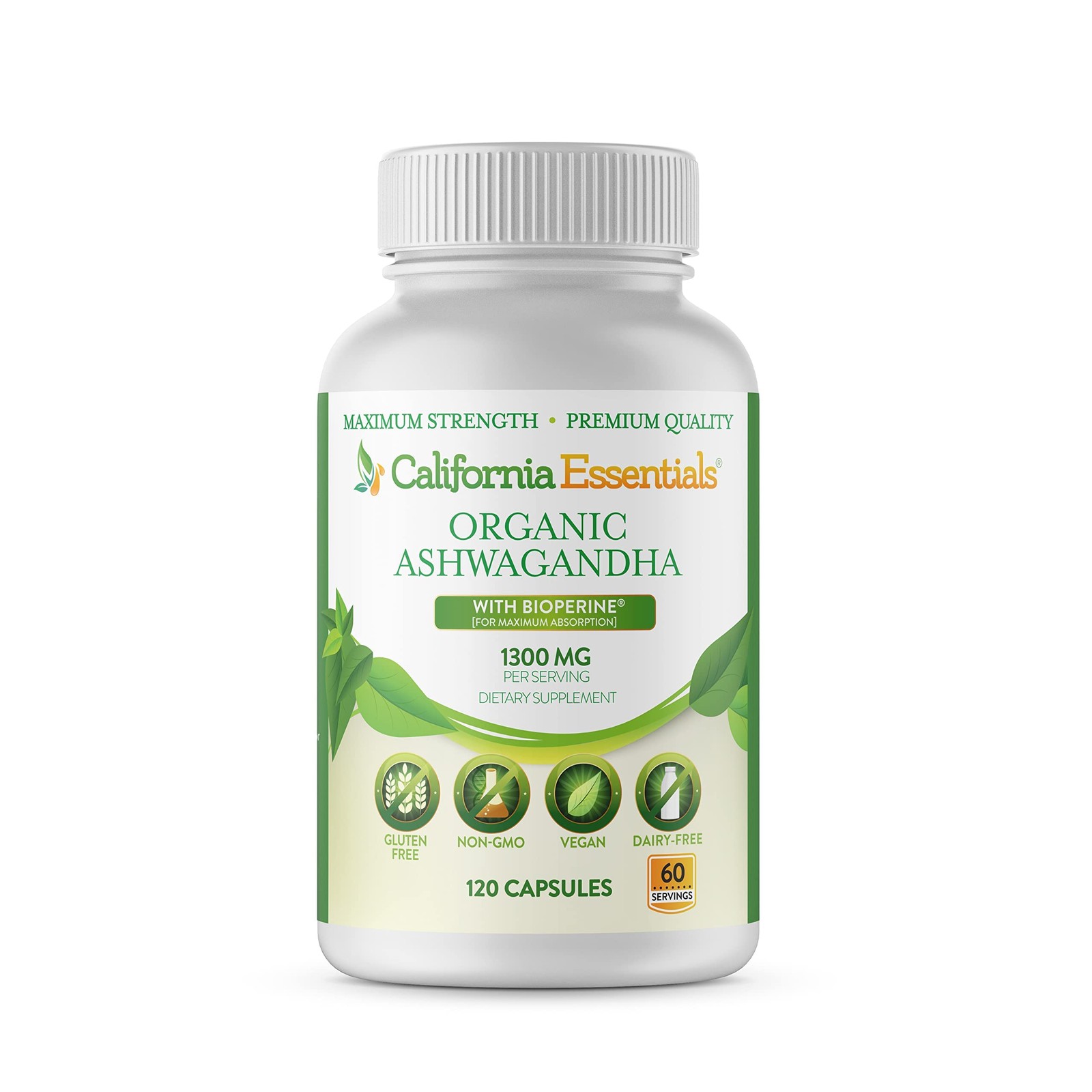 ASHWAGANDHA-1300MG PER SERVING-ENERGY-STRENGTH-LONGEVITY-NEW-SEALED-FREE SHIP