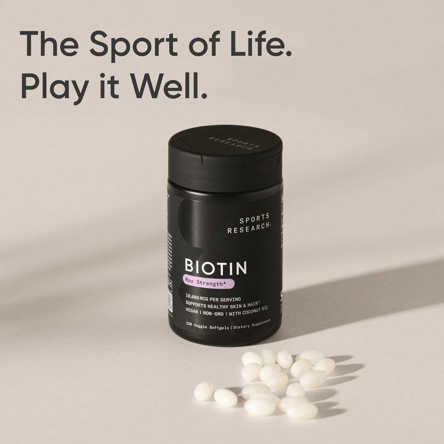 ® Biotin 10,000Mcg with Organic Coconut Oil – Biotin (Vitamin B7) for Healthy…