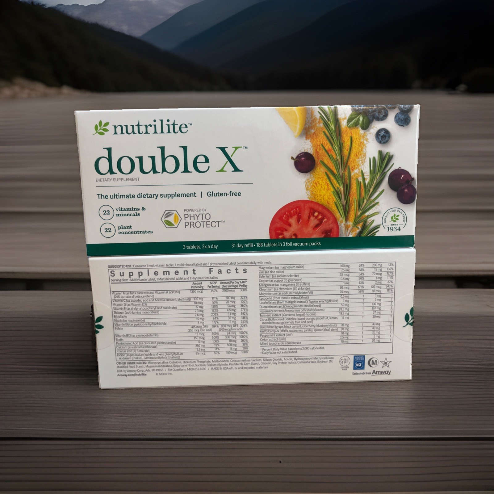 FREE SHIPPING – NEW AMWAY Nutrilite Double X Multivitamin -31 Day Supply -03/28!