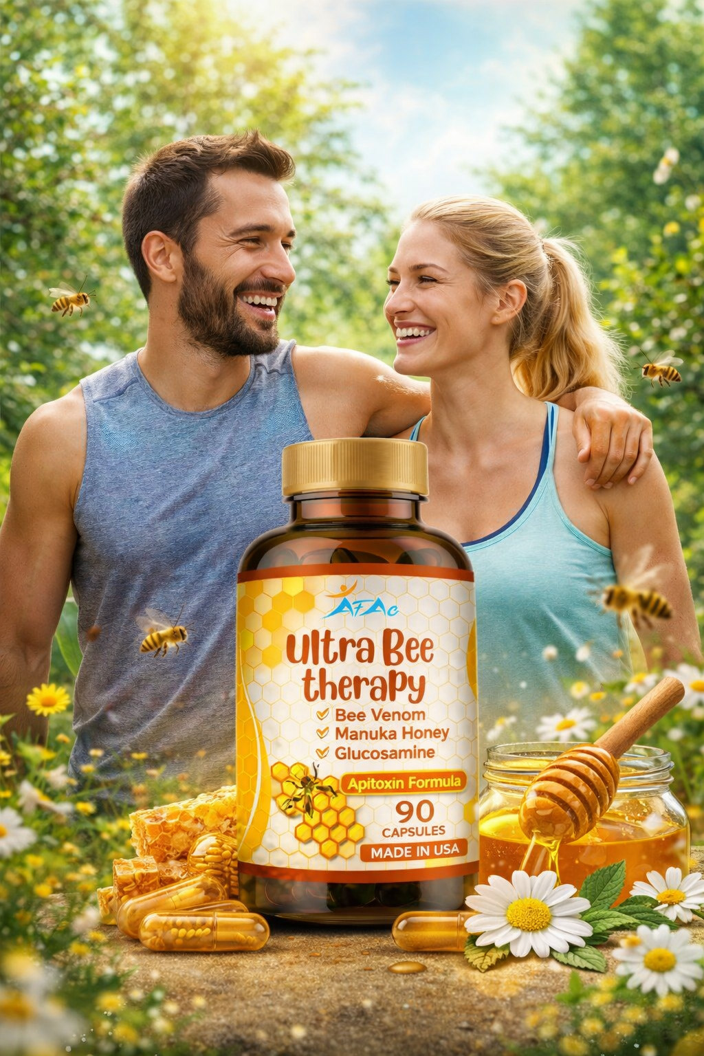 Natural Bee 2 BIOBEE inflamatory Arthritis support bee therapy Venom veneno 180