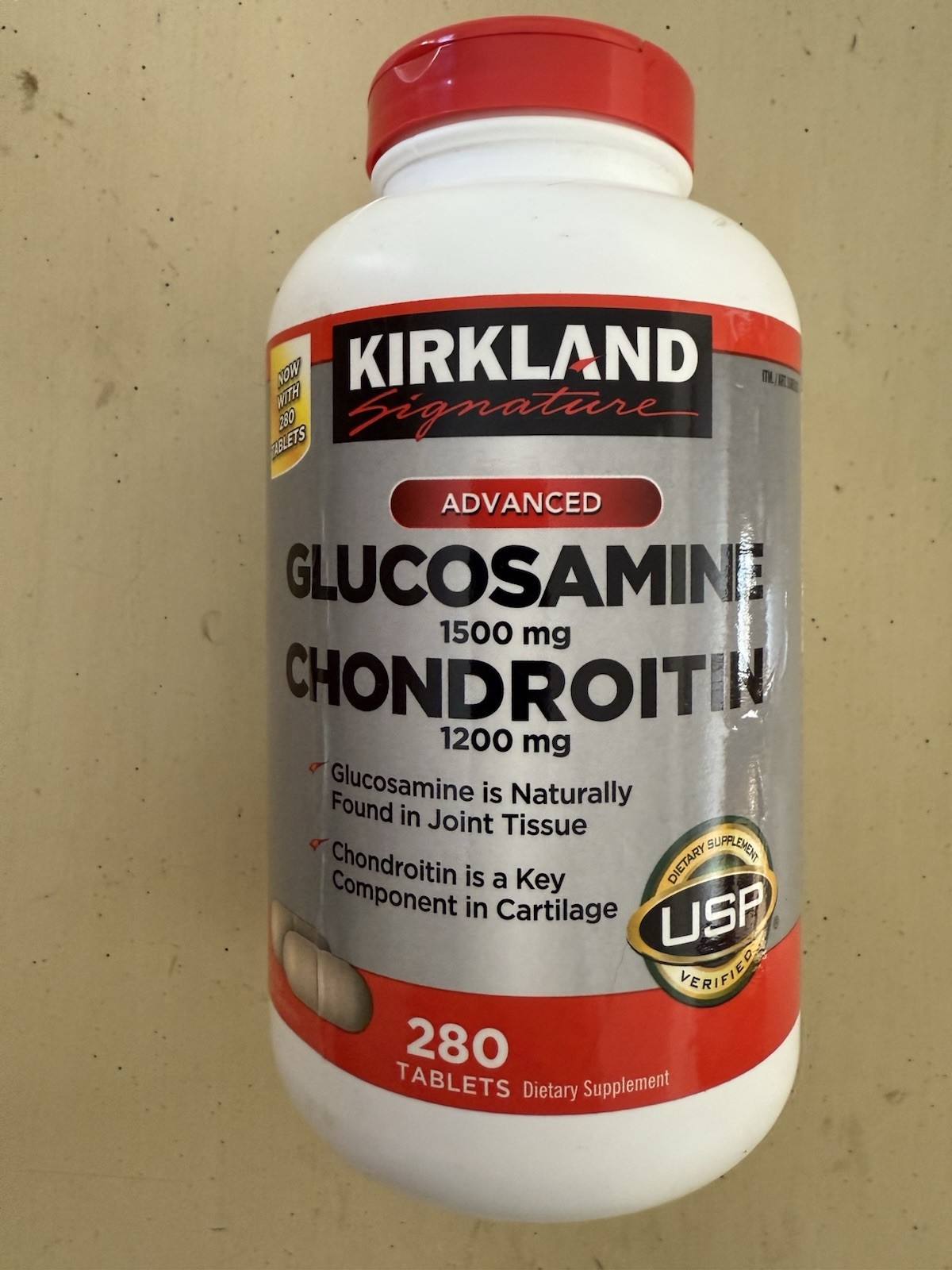 Kirkland Signature Glucosamine 1500mg & Chondroitin 1200m 280 Tablets Exp 10/28