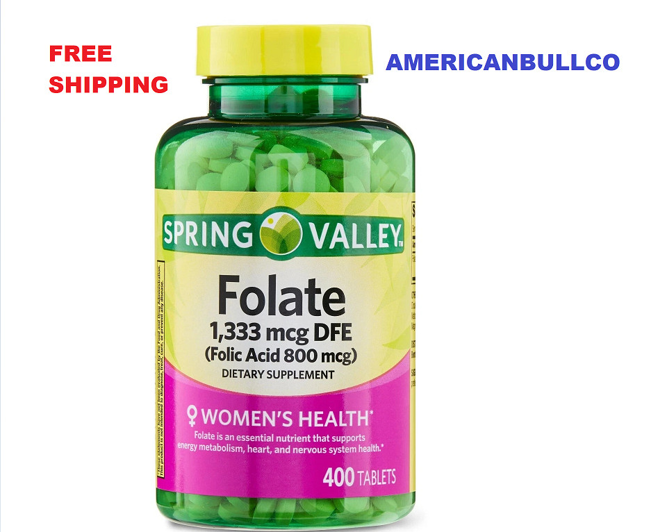 Spring Valley Folate Dietary Supplement, 1,333 mcg DFE, 400 Count
