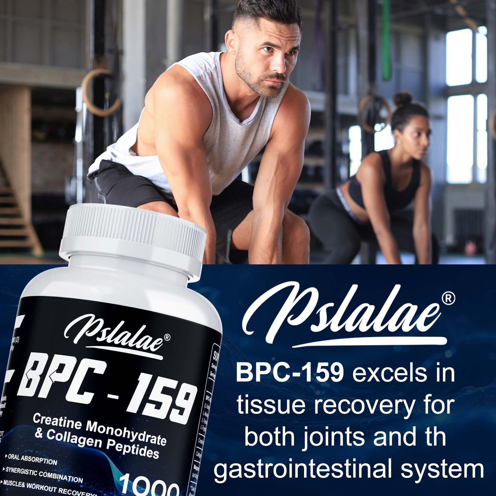 Body PC-159 Creatine Monohydrate, Collagen Peptides – Muscle Health,Boost Energy