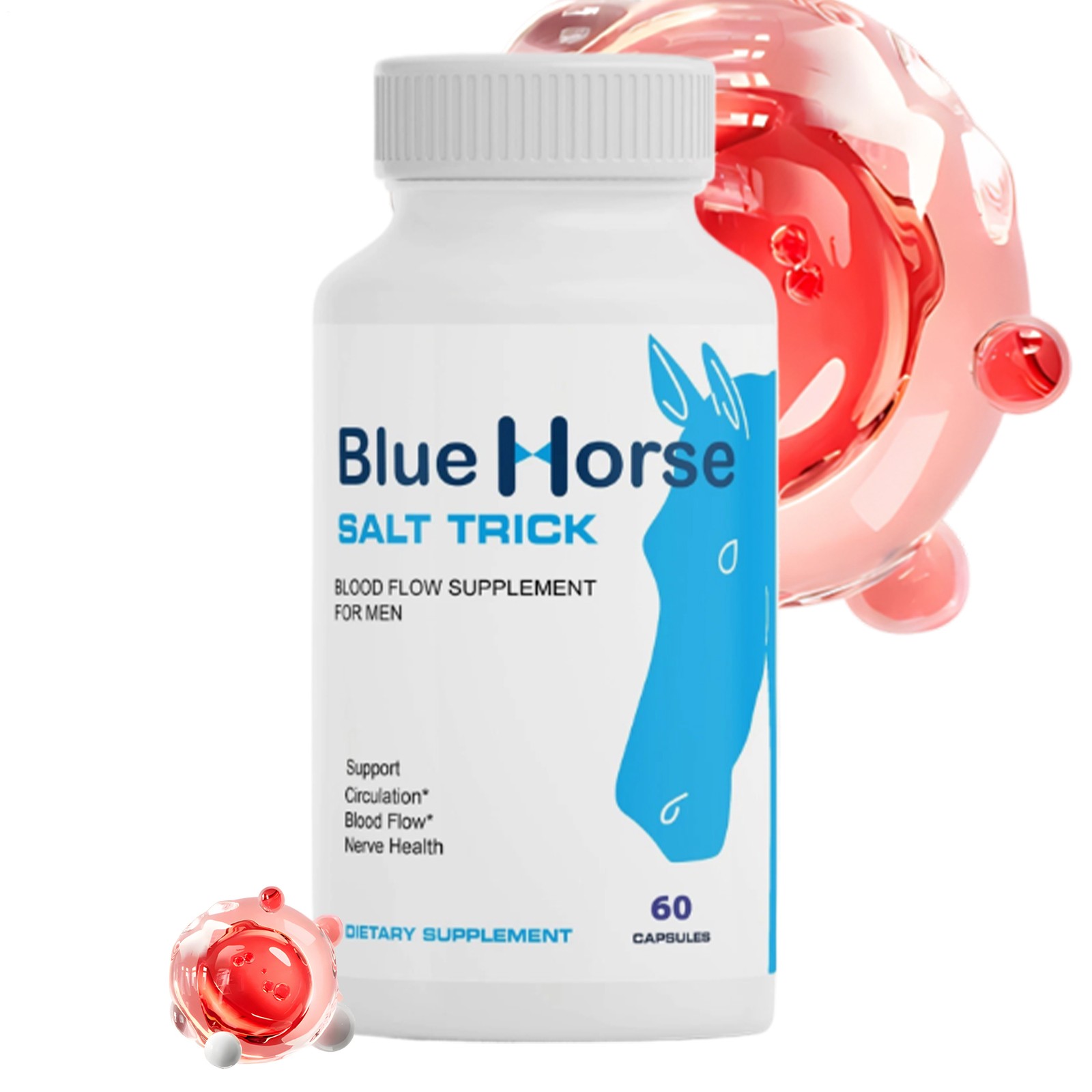 `( 1 Pack ) Blue Horse Salt Trick – Our Best Blood Flow Supplement For Men
