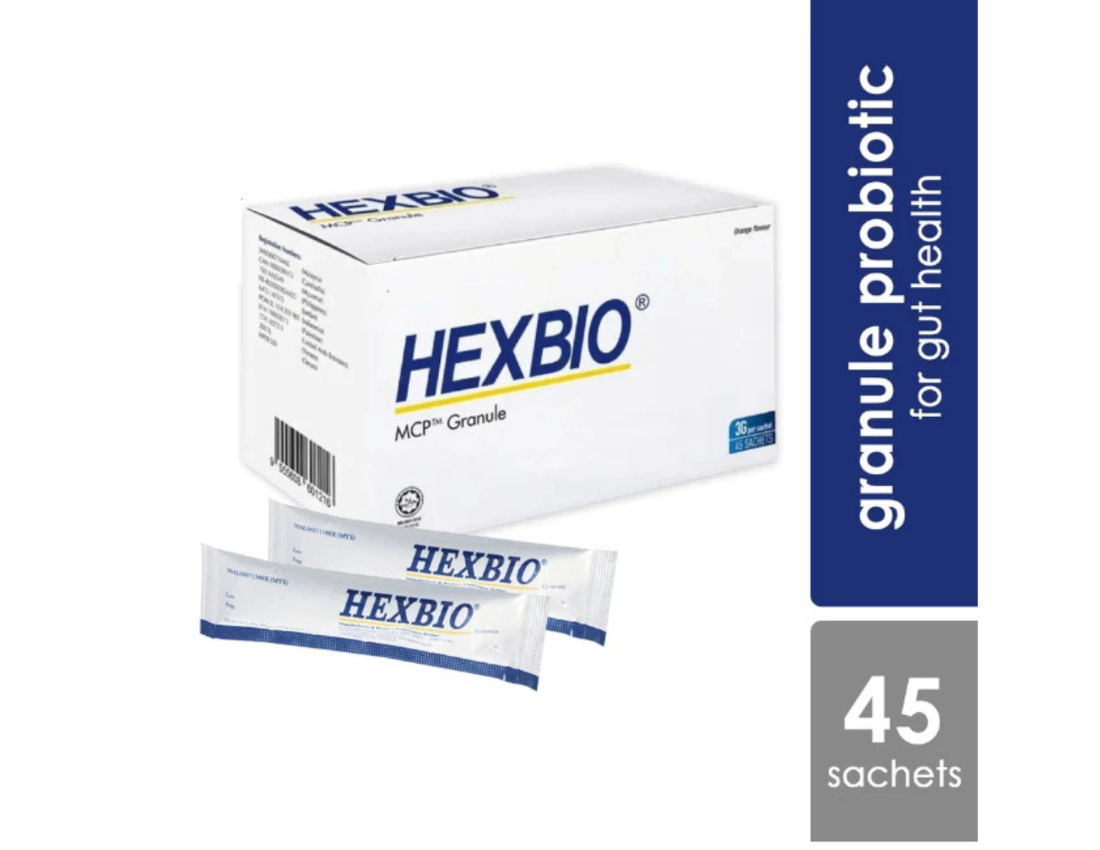 2 Boxes Hexbio Probiotic Granule For Constipation Diarrhea ( 3g x 45’s)