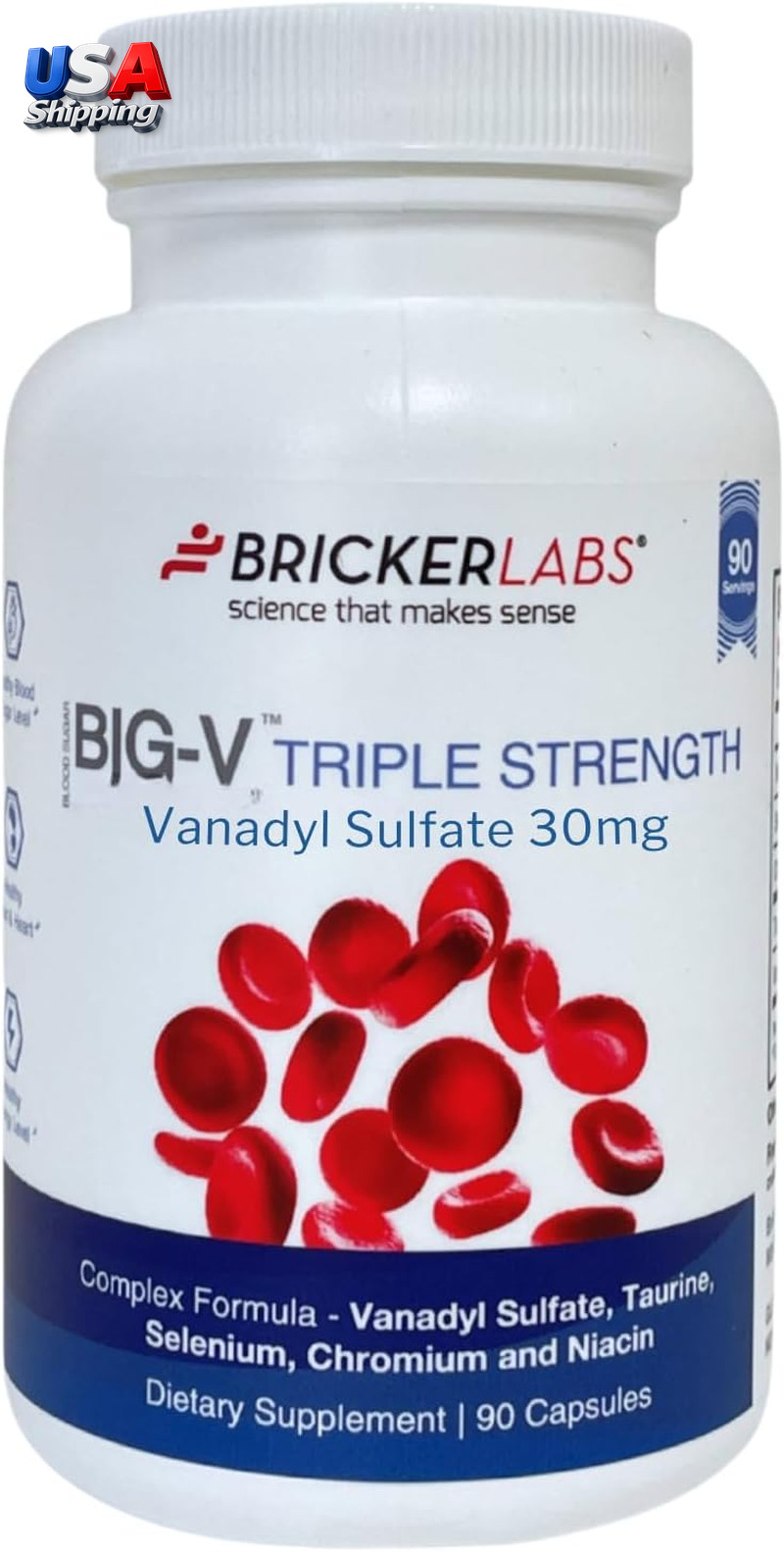 Big-V Triple Strength Vanadyl Supplement: Vanadyl Sulfate 30 Mg, T
