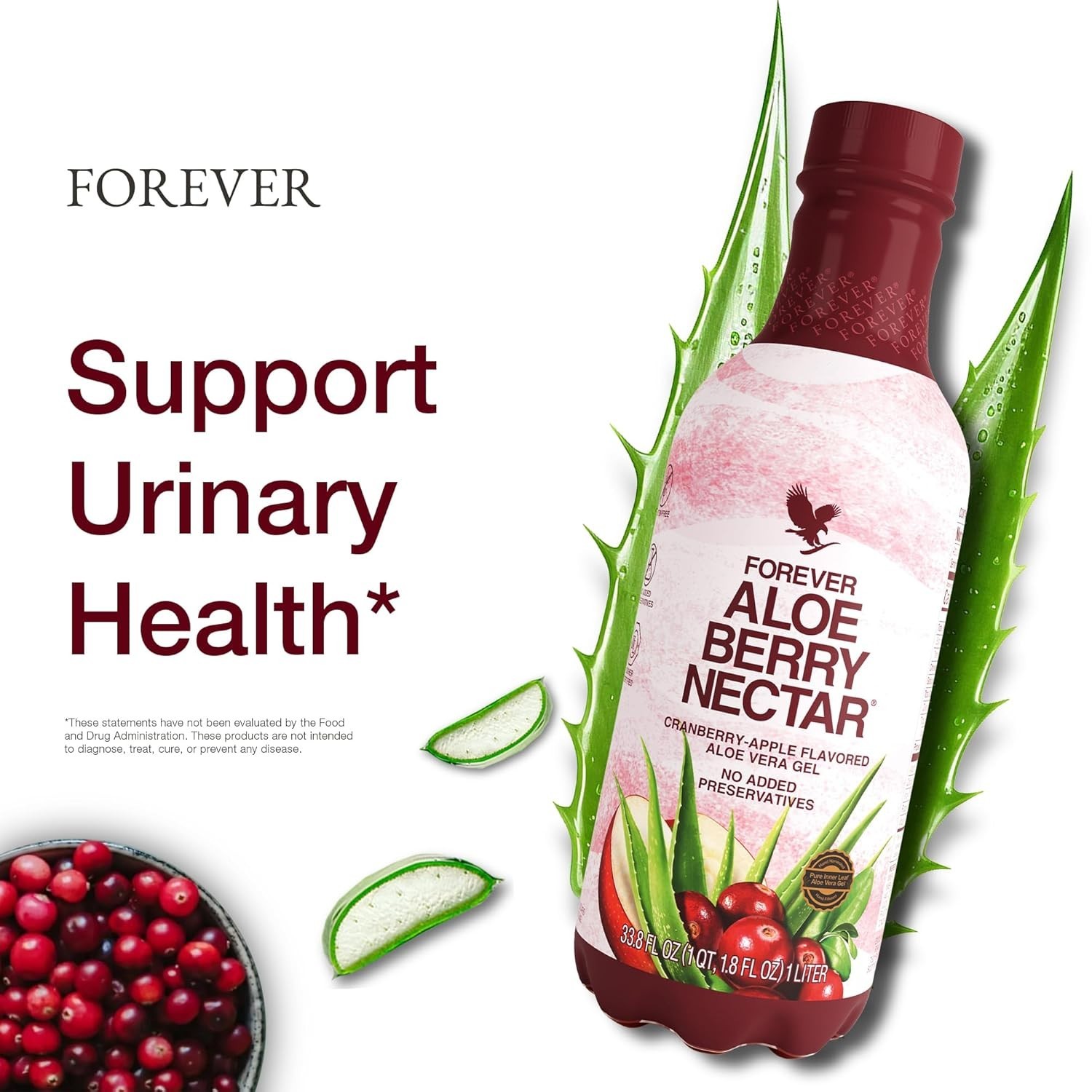 Pure Aloe Vera Gel with Cranberries and Apple pack of 2