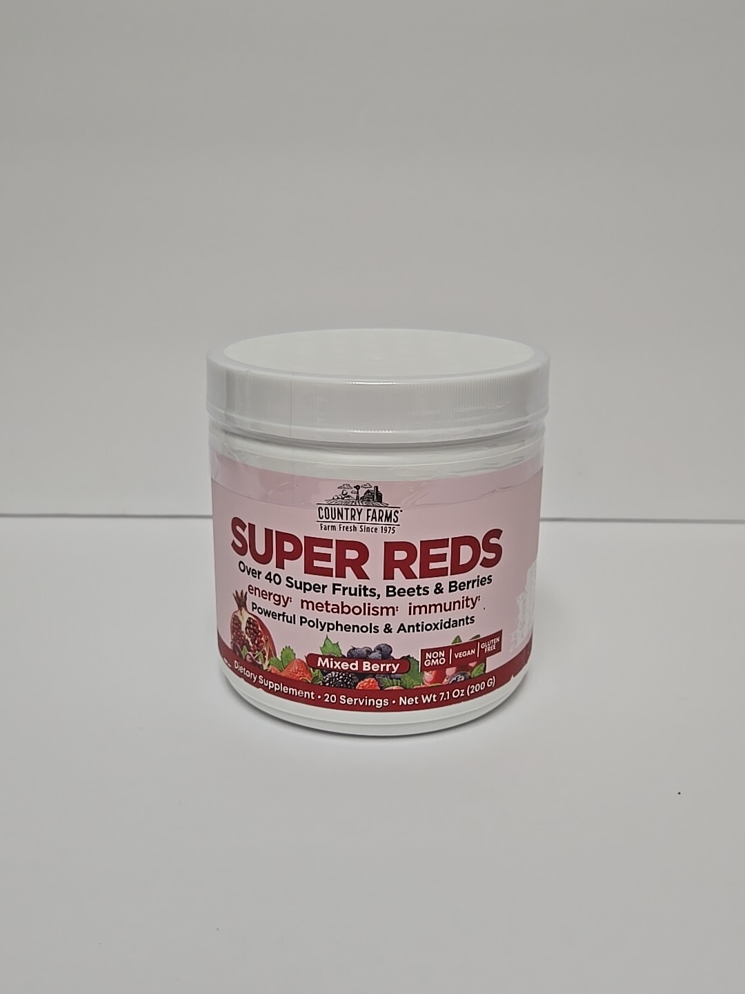 Country Farms Super Reds Mixed Berry 200 grams 20 Servings