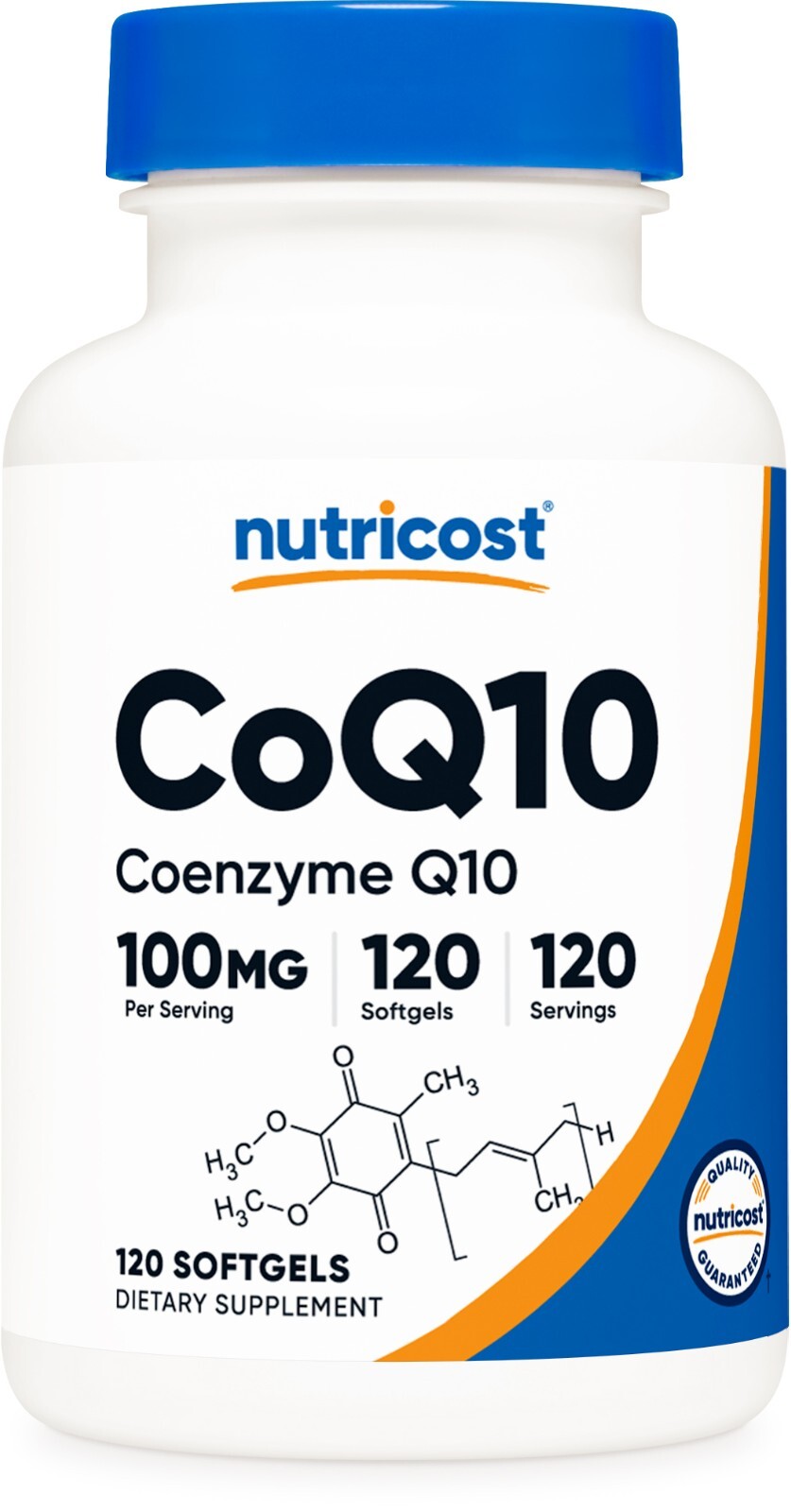 Nutricost CoQ10 100mg, 120 Softgels, Non-GMO (Coenzyme Q10)