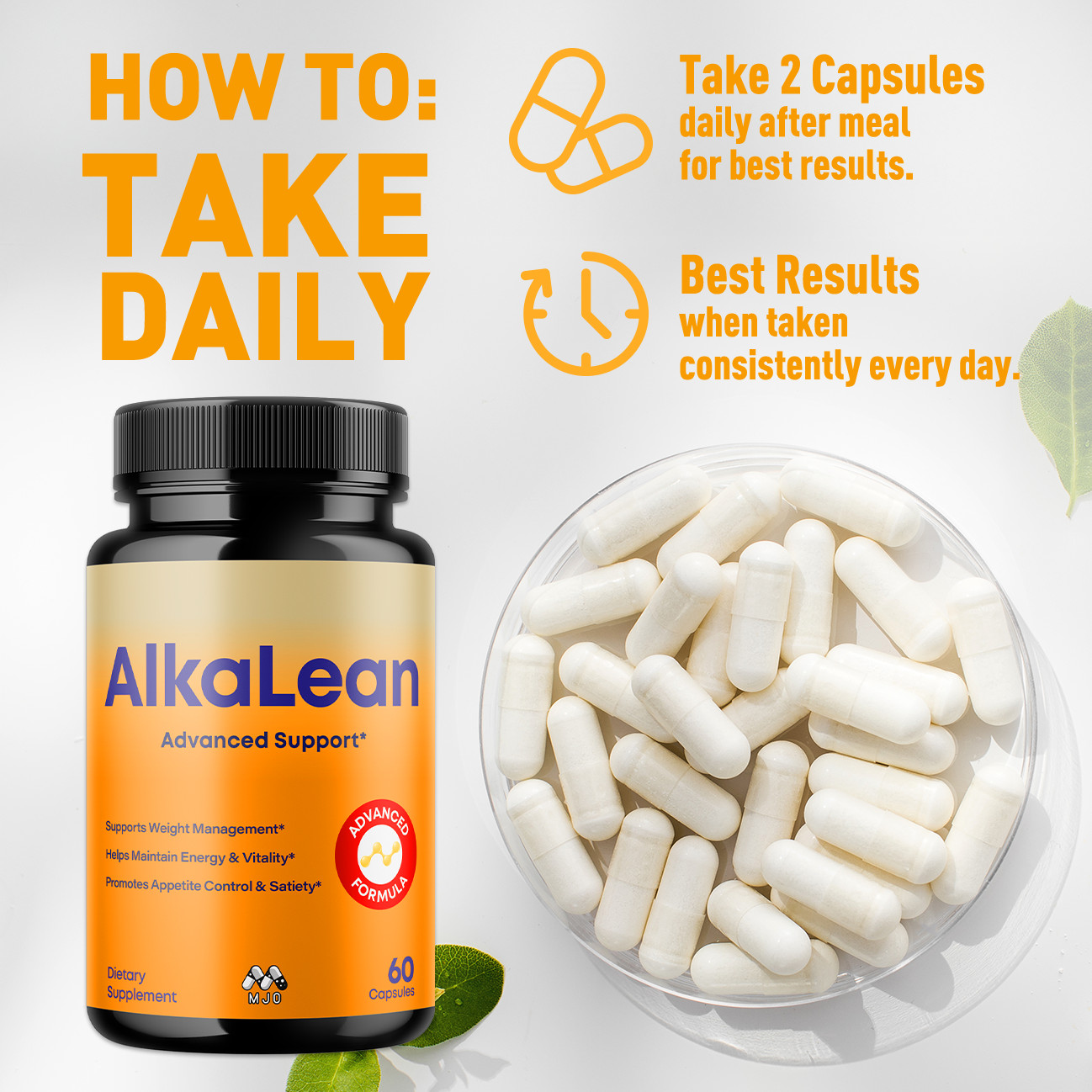 (5 Pack) Alkalean Advanced Weight Management Support Supplement 300 Capsules