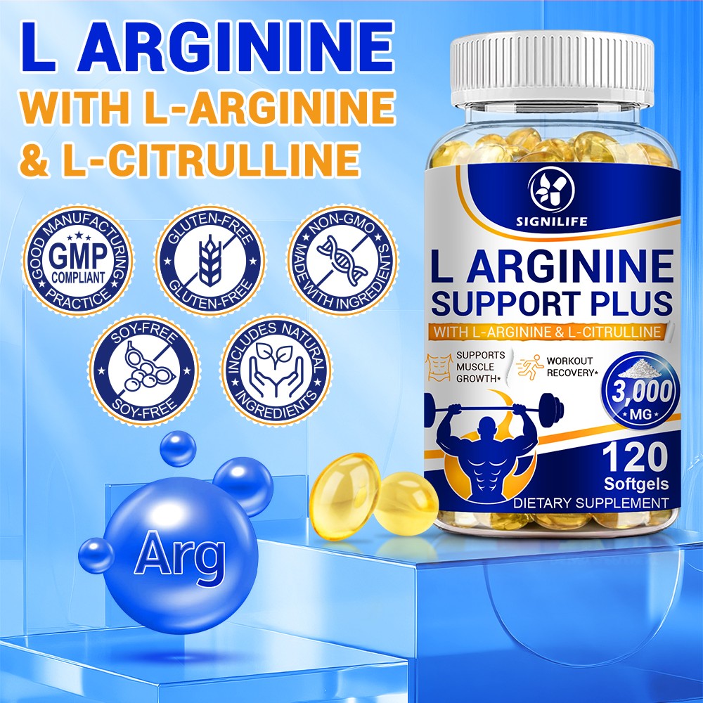 L-Arginine L-Citrulline 3000mg Extra Strength Nitric Oxide & Circulation Boost