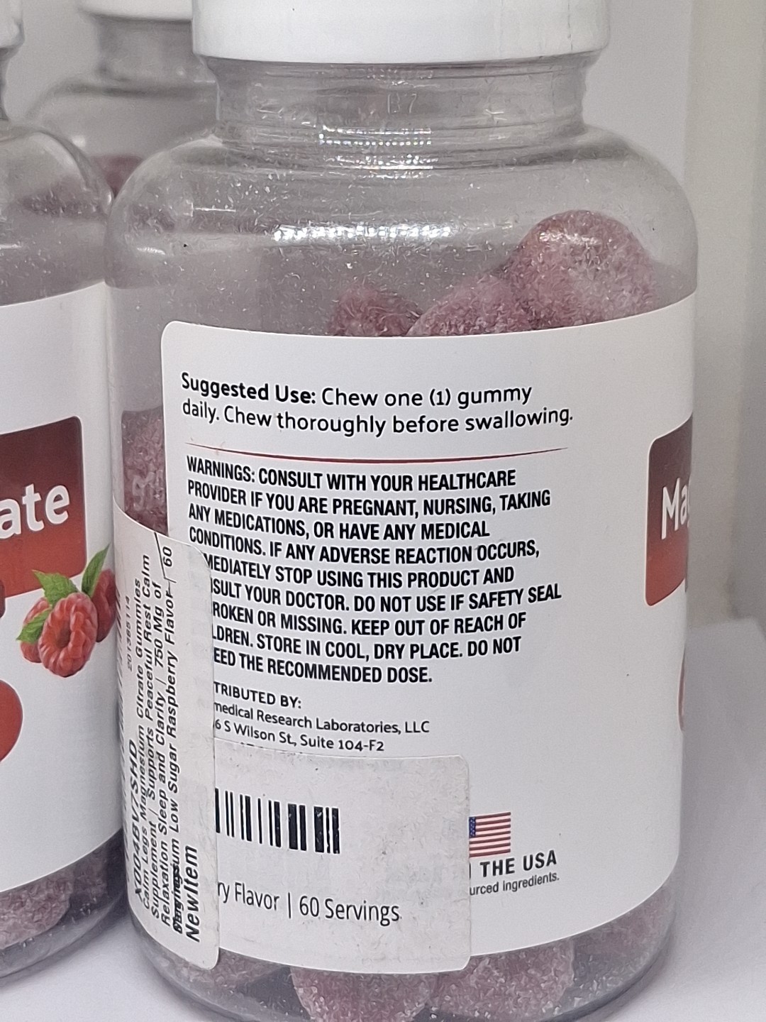 Lot of 4 Calm Legs Magnesium Citrate gummies. Exp: 04/2025
