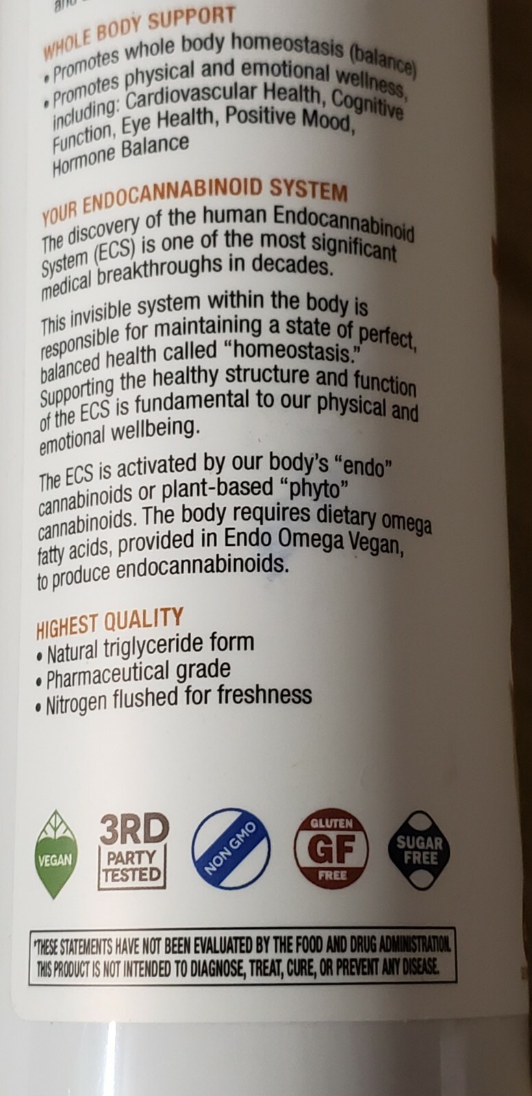 Emerald Health – ENDO OMEGA Vegan – 16 Fl oz Oil Emulsion – Cafe Mocha – 11/2024