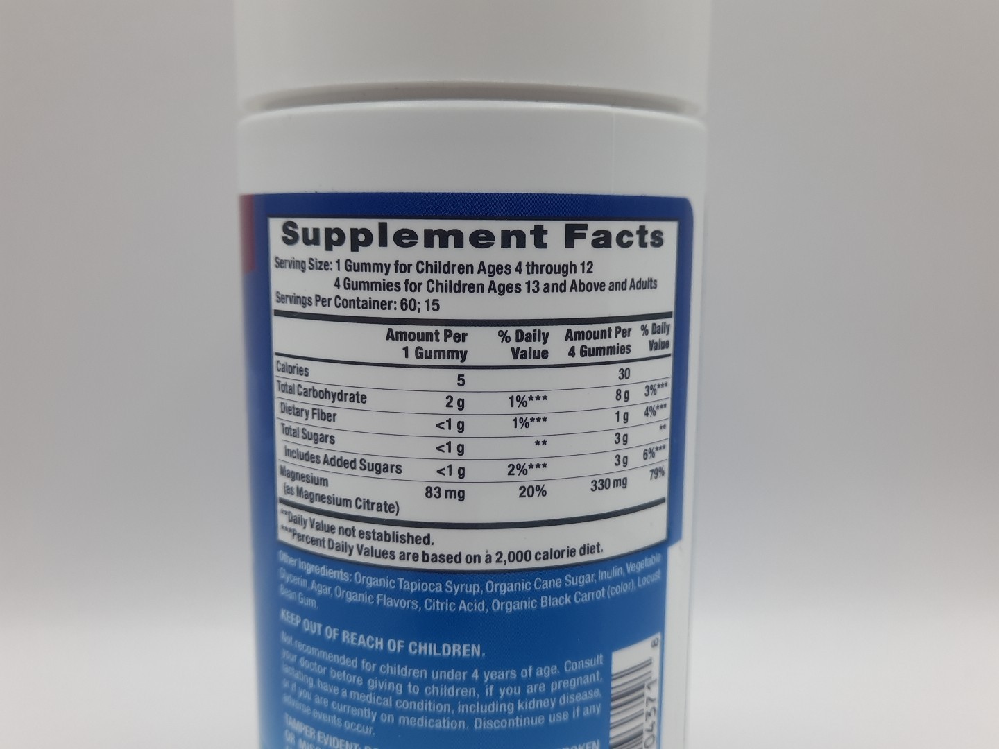 Natural Vitality Calm Gummies Magnesium Supplement Raspberry-Lemon 60ct E: 04/27