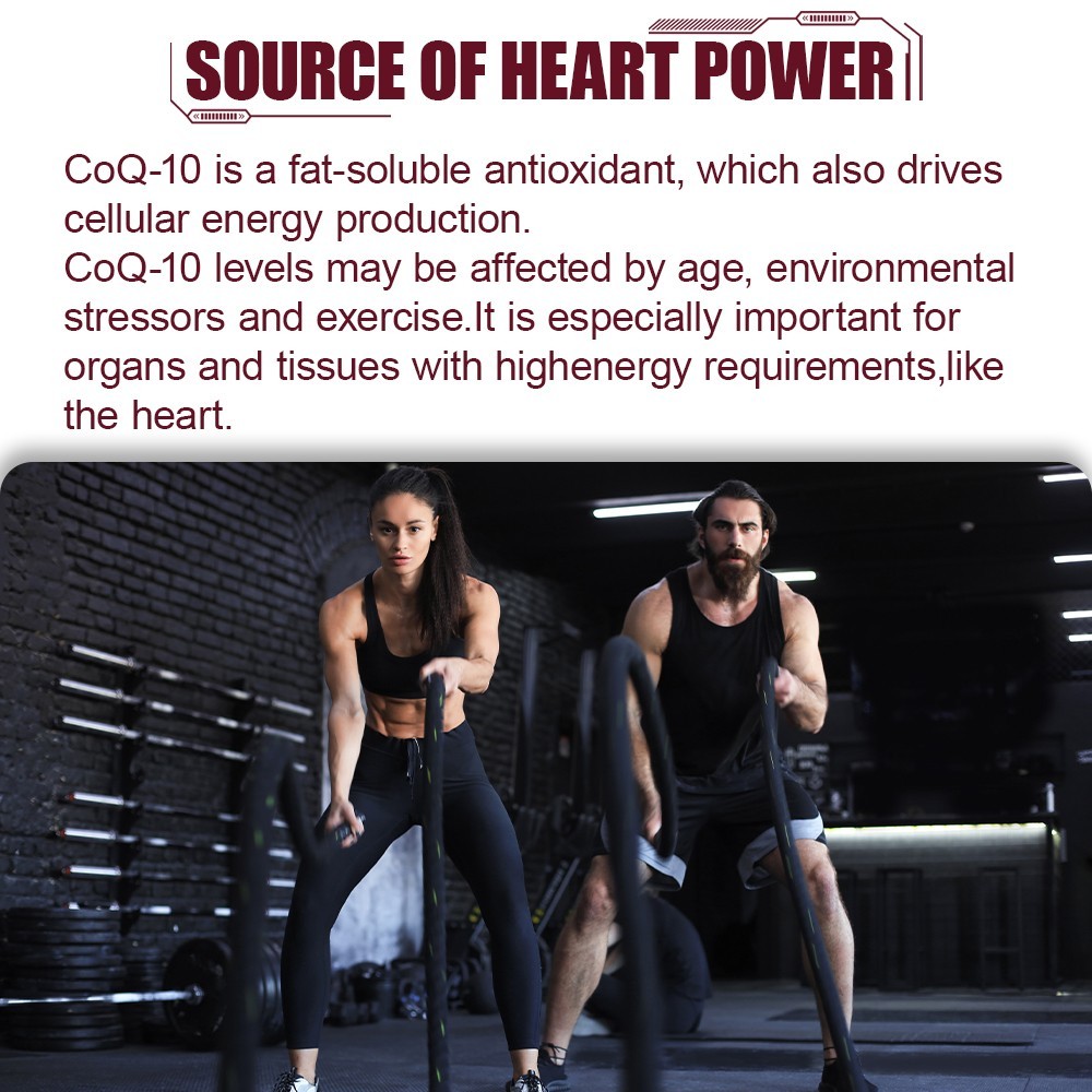 CoQ10 200mg Softgels, Dietary Supplement for Heart Health Support, 120 capsules