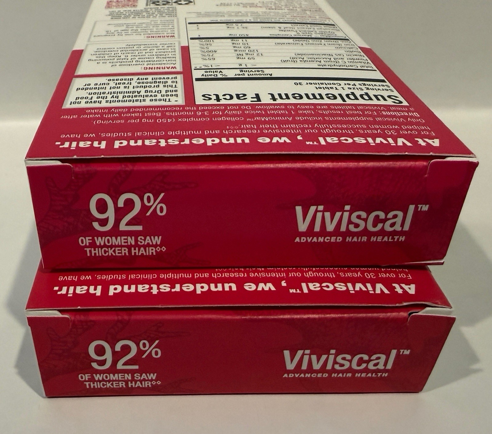 VIVISCAL Hair Growth Supplement TWO Starter Packs 60 Tablets (30 days) BB 9/2028