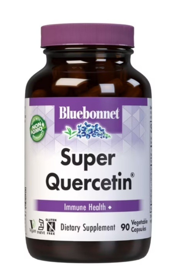 Bluebonnet Super Quercetin W/ Bromelain, Vitamin C & Rose Hips 90 Veg Capsules