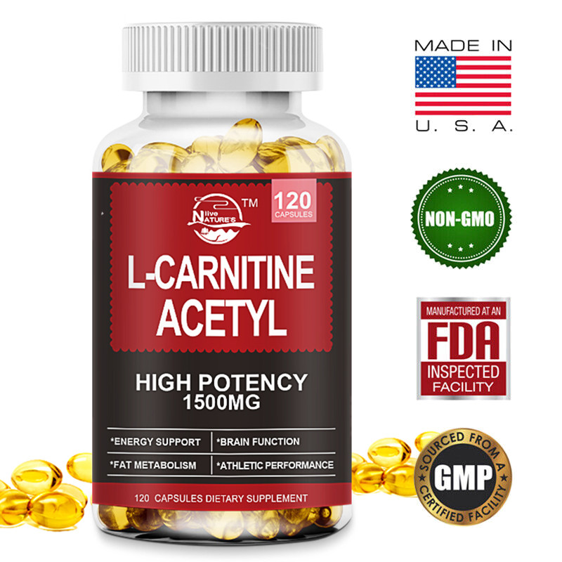 Acetyl L-Carnitine 1500mg 120 Capsules Strong Fat Burner Weight Loss Antioxidant