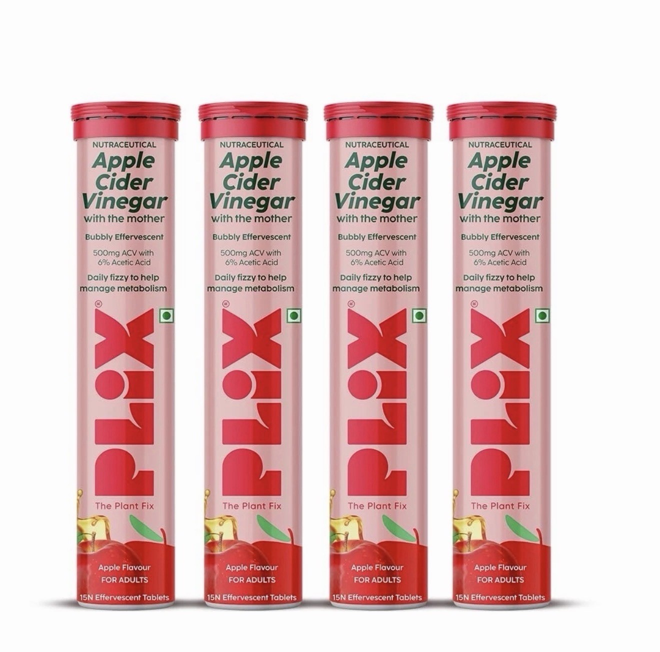 PLIX THE PLANT FIX Apple Cider Vinegar Tablet weight loss Pack 4 Exp 8/26