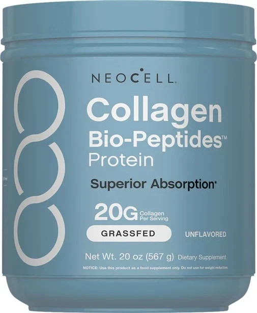 NeoCell Collagen Protein Bio-Peptides Oz 20 Grassfed Unflavored Supplement