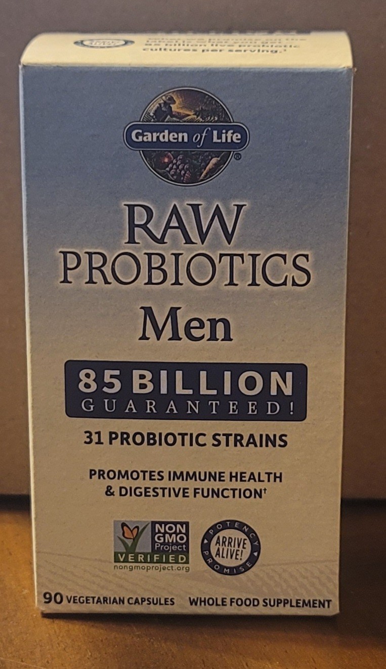 Garden of Life RAW Probiotics Men 85 Billion CFU 90 Cap • EXP 05/2027 +