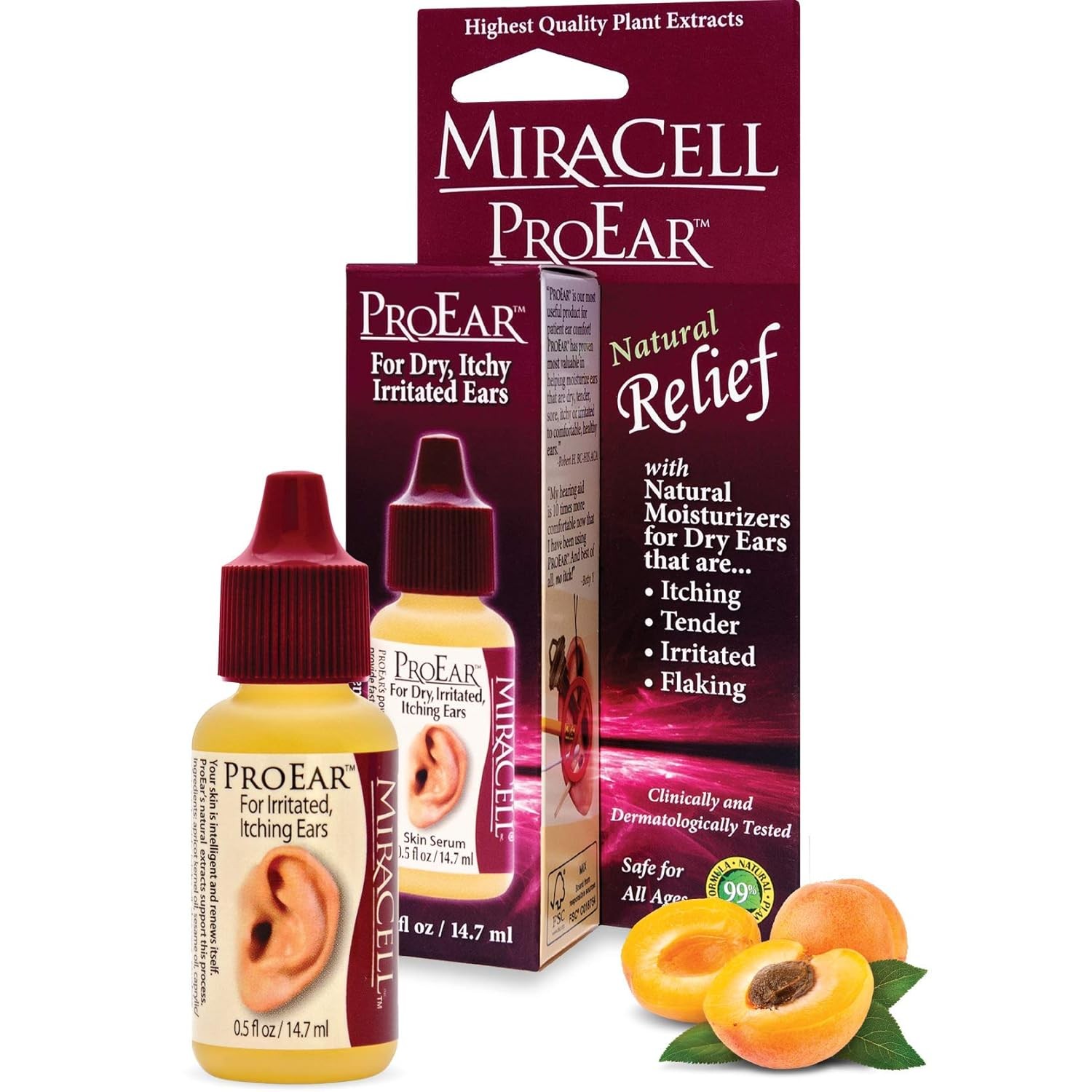 Miracell ProEar, Ear Drops for Itchy Ears, Wax 0.5 Fl Oz (Pack of 1)