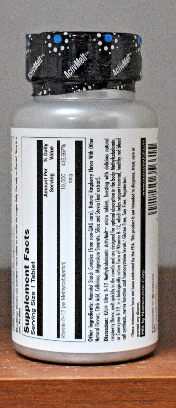KAL Ultra B-12 Methylcobalamin 30 Micro Tablets 10,000 mcg Raspberry 10000mcg